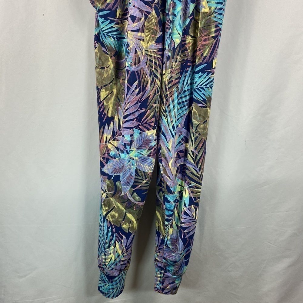 Skinnygirl Miranda Tie-Waist Jumpsuit Exotic Palms - Picture 4 of 8
